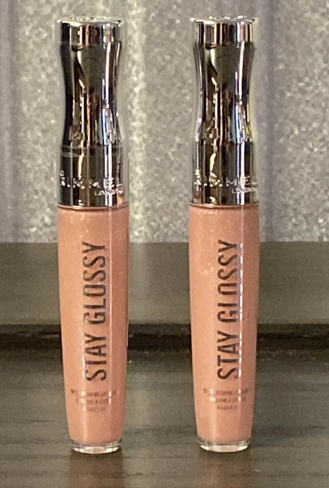 Lote de 2 Brillos Labiales Rimmel Stay Glossy Hour Dorchester Rose Foto 1 de 1