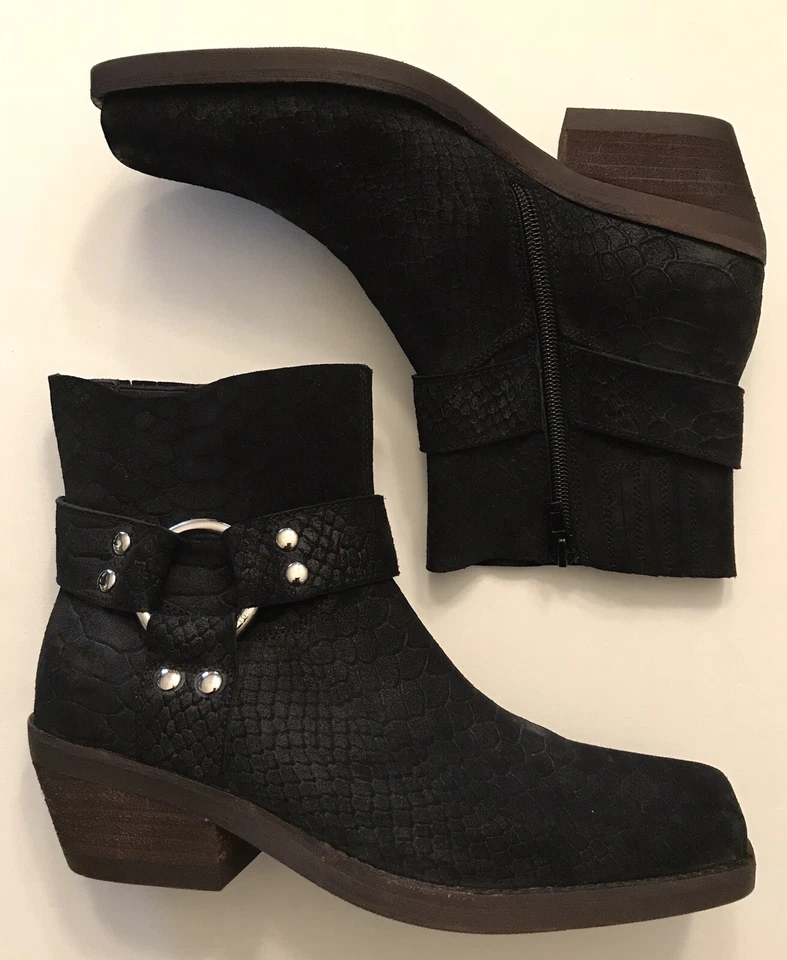 Nueva bota occidental Free People Fairfax talla 6 para mujer gamuza negra precio de venta sugerido por el fabricante $178 Foto 1 de 4
