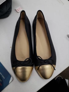 ''GEBRAUCHT WIE NEU'' Damenschuhe schwarz-golden Gr. 39 (fällt klein aus) - Bild 1 von 4