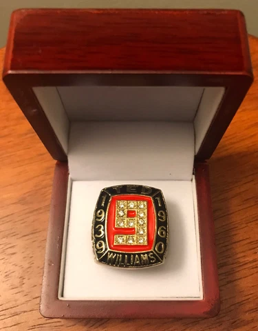 Boston Red Sox Ted Williams HALL OF FAME Induction Size 11 Men's Ring W/BOX RARE Cover