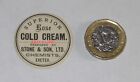 XXXXX RARE ROSE  COLD CREAM STONE CHEMISTS EXETER POT LID LABEL -ONE OFF LISTING
