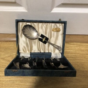 Lovely Vintage 7 Piece Silver Plated Spoon Set In Box - Picture 1 of 5