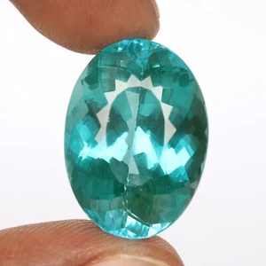 Beautiful Blue Aquamarine 24 Ct. Oval Cut Loose Gemstone For Jewelry - Picture 1 of 7
