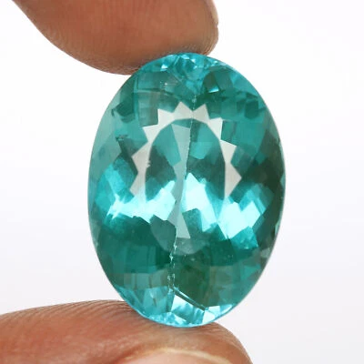 Beautiful Blue Aquamarine 24 Ct. Oval Cut Loose Gemstone For Jewelry - Image 1 of 4