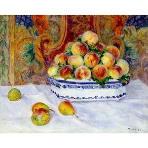 Renoir, Still Life with Peaches, 1881, 100% Cotton Art Paper, 20" x 25" - Picture 1 of 10