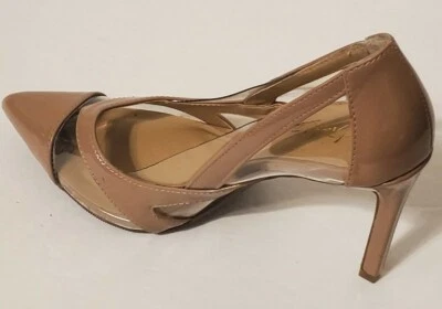 Thalia Sodi Nessy Women Shoes Vinyl Pumps  Brown Micro Sz 9.5M - Image 1 of 3