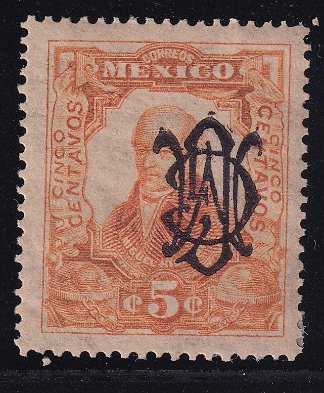 ucs84 Mexico 1914 Civil War  Gothic GCM Villa  inverted ovpt Sc#459 - Image 1 of 1