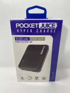 Pocket Juice 10K mAh Hyper Charge Portable Power Bank - Picture 1 of 5