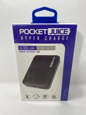 Pocket Juice 10K mAh Hyper Charge Portable Power Bank - Image 1 of 4