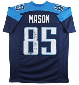 Derrick Mason Authentic Signed Navy Blue Pro Style Jersey Autographed BAS Wit - Picture 1 of 3