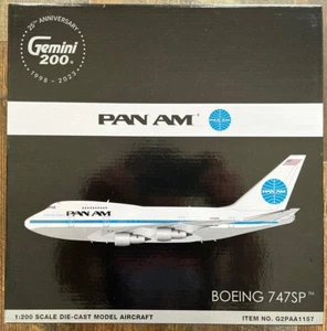 GEMINI JETS 1:200 scale PAN AM AMERICAN AIRWAYS BOEING 747SP N539PA G2PAA1157 - Picture 1 of 5