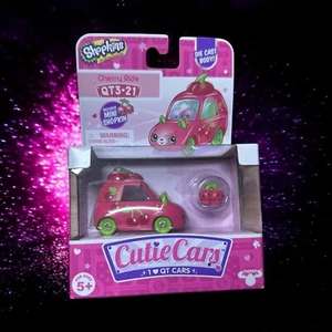 Shopkins Cutie Cars QT3-21 Cherry Ride Kitty Cat Druckguss-Auto NICHT MEHR PRODUZIERT SELTEN  - Bild 1 von 2