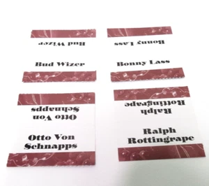 Mystery Dinner Party Taste for Wine & Murder Game Replacement Set 8 Place Cards - Picture 1 of 2