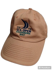USGA 2015 US Open Hat Chambers Bay Adjustable Strap Golf Cap Light Orange Peach - Picture 1 of 4