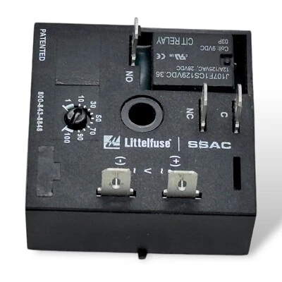 Littlefuse KRDM121 Solid State Timer 12Vdc 10A Res @ 125Vac, 1-100 Sec Delay T1 - Image 1 of 3