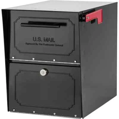 Architectural Mailbox Oasis Locking Post Mount Mailbox Extra Large Black - Image 1 of 3