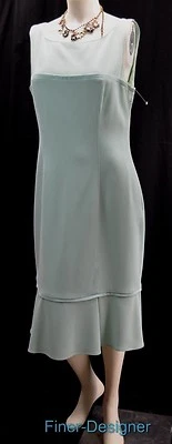 Vestido lápiz Luca Luca Aqua lana sin mangas talla italiana 48 EE. UU. 14 L XL Foto 1 de 4