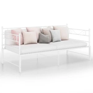 Tagesbett Ausziehbar Weiß Metall 90x200 cm - Bild 1 von 11