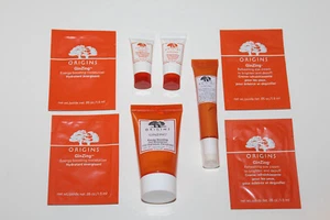 Lote de 8 productos de muestra Origins Ginzing: gel hidratante y crema para ojos MUESTRAS - Imagen 1 de 8
