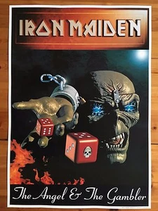 IRON MAIDEN,'L'ANGELO E IL GIOCATORE D'AZZARDO', RARO, AUTENTICO, UFFICIALE, POSTER 1998 - Foto 1 di 7