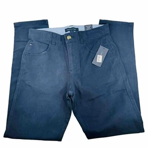 Tommy Hilfiger Navy Pants Boys Size 18 School Uniform Stretch Waist - Picture 1 of 6