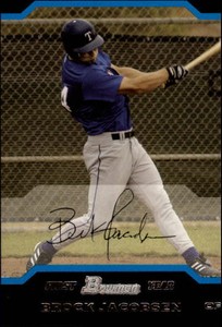 2004 Bowman Texas Rangers Baseball Card #329 Brock Jacobsen FY Rookie