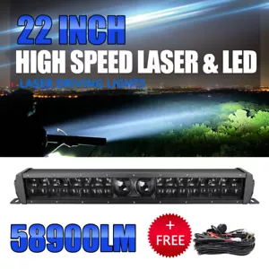 Combo láser de 22" con barra de luz LED de trabajo conducción todoterreno barco camión SUV ATV - Imagen 1 de 11