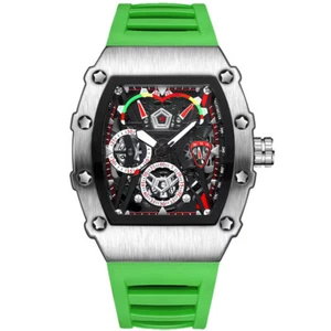 Men Watch Fashion Quartz Man Wristwatch Silicone Man Watches Waterproof Luminous - Picture 1 of 15