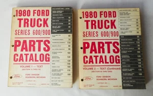 1980 FORD TRUCK SERIES 600/900 PARTS CATALOG MANUAL 2 VOLUME SET ORIGINAL - Bild 1 von 2
