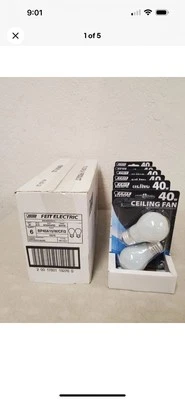 *6 2-PACKS* Feit Electric 40W Soft White Standard Base Ceiling Fan Light Bulbs - Image 1 of 4