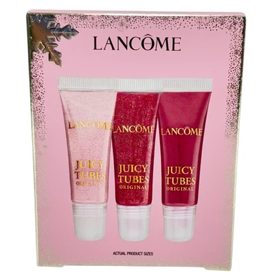 Lancome Juicy Tubes Mini Trio Holiday Gift Set 0.33 oz Each Tube Travel Size NIB - Image 1 of 4
