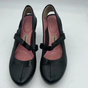 Tsubo Acrea Slingback 7.5 Mary Jane Tacones Vestido Pump Zapato Confort Correa Negra* - Imagen 1 de 7