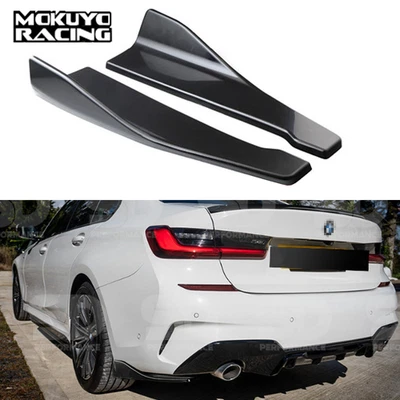 For BMW Sport Glossy Black Rear Bumper Side Splitter Spats 2X - Изображение 1 из 4