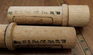 2 Antique BOYE Brand Wood Needle Cases Holders 2.5" w/ Needles - Picture 1 of 6