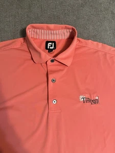 Footjoy Golf Polo Shirt Men’s XL The Timbers At Troy Logo Stretch Tall Pink - Picture 1 of 10