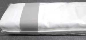 Pottery Barn Grosgrain ribbon Cordless Blackout Roman Shade gray  26 X64 NEW - Picture 1 of 7