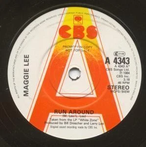 Maggie Lee Run Around 7" vinyl UK Cbs 1984 A label promo b/w i can't say goodbye - Image 1 of 1
