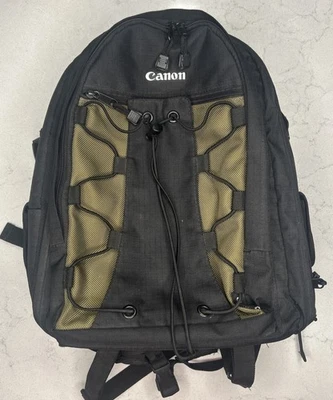 Canon Deluxe Camera Backpack Black Olive Green Nylon Bag 200 EG Great Condition! - Image 1 of 4