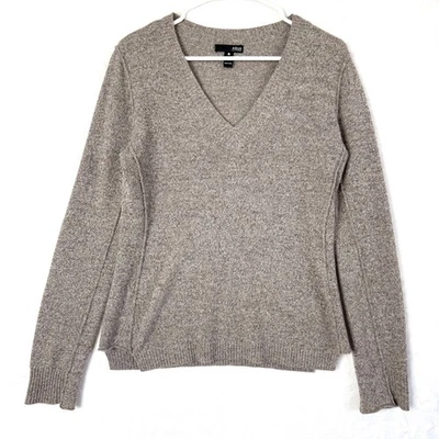 Suéter Aqua Cashmere Cuello en V Profundo Clásico Ligero Tejido Apretado Para Mujer M Marrón Foto 1 de 4