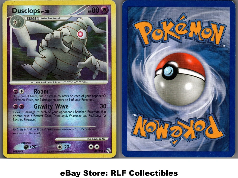 2007 Pokemon, Diamond & Pearl, #47/130 Dusclops Lv. 38, Reverse Holo Uncommon - Image 1 of 1