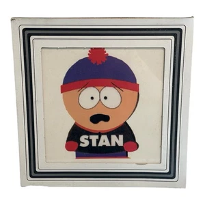 Vintage 1998 South Park Carnival Fair Prize Picture Glass 8x8 “Stan” - Picture 1 of 2