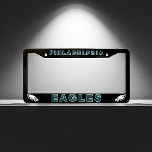 Philadelphia Eagles Black License Plate Frame Cover - EliteAuto3K - Picture 1 of 10