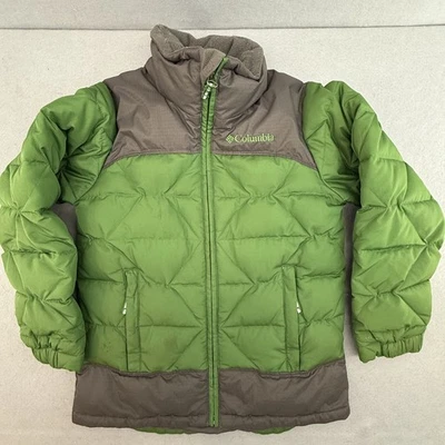 Chaqueta acolchada Columbia Kids "Pack Down" - Bloque de color verde/gris (talla XXS / 4-5) Foto 1 de 4