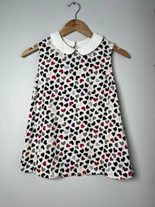 kate spade New York Kids Jensen Top Blouse Dancing Hearts AOP XL Girls - Picture 1 of 7