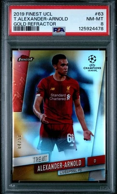 2019 FINEST CHAMPIONS LEAGUE GOLD REFRACTOR TRENT ALEXANDER-ARNOLD 4/50 PSA 8 - Image 1 of 2