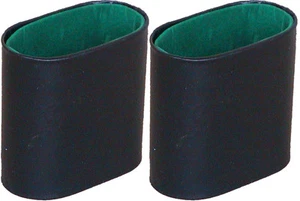 Pair of Oval Backgammon cups/shakers. Black/green velour interior. FREE P&P UK - Picture 1 of 2