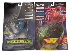 Vintage Lot of 2 1992 ALIENS Queen Face Hugger and 1996 Warrior Alien Figures - Picture 1 of 4