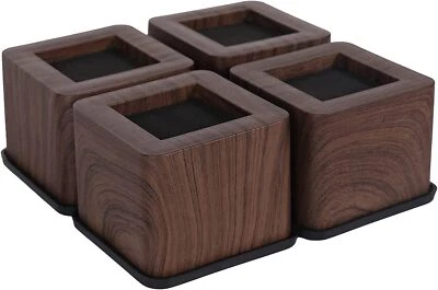 Elevadores de cama de madera elevadores de muebles de alta resistencia bloque elevador - elevadores de 3 pulgadas hasta 220... Foto 1 de 4