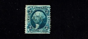 1862-71 Revenue 1st Issue Washington 2c Blue PLAYING CARD Sc#R11b PP PC Rare! - Picture 1 of 1