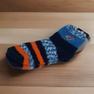 For Bare Feet Oklahoma City Thunder Fuzzy Cozy Socks, One Size **NEW** - Picture 1 of 5